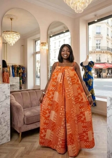 Robe courte et longue en coton