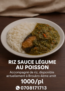 🍽️ Riz sauce légume au poisson  