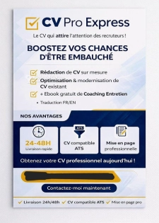 Cv professionnel sur mesure – livraison 24h/48h – compatibl