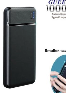 GUEETON Banque D'alimentation 10000mAh - LCD Noir