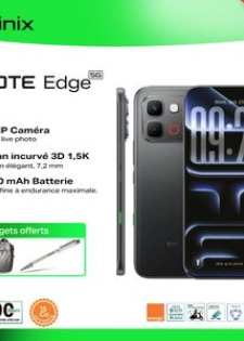 Infinix NOTE EDGE  - 6.78"  - 2 SIM - 50 Mpx - 8/256 Go - noir - 12 Mois Garantie ...