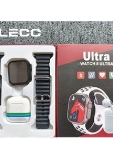 TiLECC Ultra 8 - Montre Intelligente + Ecouteur Bluetooth - Blanc / Noir