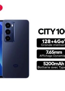 Itel CITY 100 - IP64 5200 MAh - 128 + 4 Go* (Extensible 12Go) - Dual SIM - 8Mpx - 5200mAh