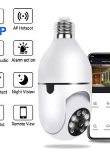 Wi-Fi 360 Caméra à Ampoule Panoramique 1080P Caméra De Sécurité
