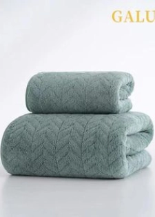 GALUIN 2pcs Ensemble de serviettes en polaire corail pour la douche et la salle de bain...