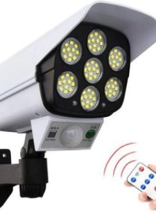 Mythco Lampe Murale Solaire à Caméra Avec Capteur De Mouvement 77 LED IP65