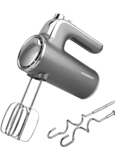Batteur électrique Nasco - 400W - Corps en plastique avec décoration en acier inoxydable - Fonc