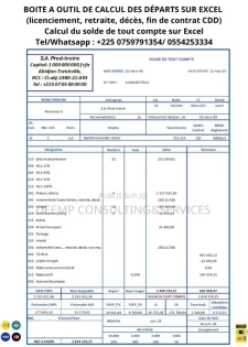 Boîte a Outil De Calcul Du Solde De Tout Compte
