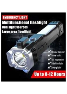Torche rechargeable - Lampe De Poche Led Flash - Lampe Torche LED Avec Lampe Travail COB - Lamp