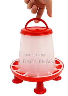 Mangeoires Anti-Gaspillage De 10 Kg Avec Pieds, Couleur Blanche Rouge