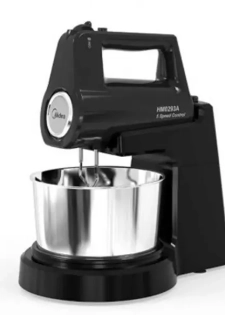 Batteur électrique avec bol Midea - 5 Vitesses - MIXER_HM0293A