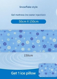 Matelas simple en gel + oreiller de glace, tapis rafraîchissant avec coussin de glace - 50