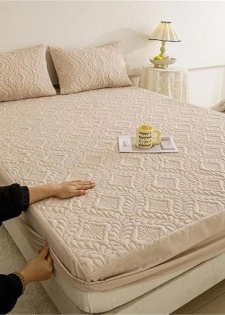 Protège-matelas antidérapant, housse de matelas respirante (kaki, 150x200 cm)