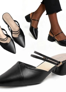 SHJO Talons Femme Similicuir Élégant Antidérapant Boutique Luxe Tendance Sortie Chaussures