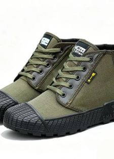 SHJO Chaussures en Toile Homme Toile Antidérapantes Anti-perforation Résistantes à Lacets