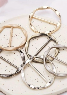 5 pièces pinces en métal polyvalentes ajusteur d"écharpe polyvalent ceinture fine et boucl