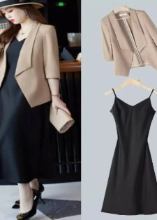 Importé - Ensemble Blazer Femme Slim Décontracté Deux Pièces