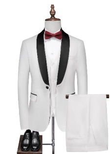 Importé - Ensemble Costume Smoking Homme Slim Style Britannique 3 Pièces