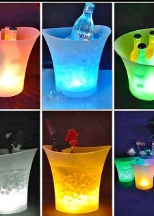 Seaux à Glace LED, 5L Seau a Champagne Coloré LED