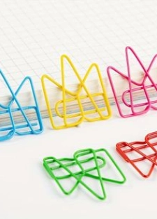 10pcs clip à papier, clip à papier en plastique coloré, clip à papier de bureau
