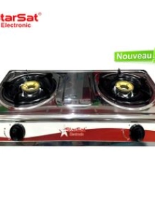 Réchaud à Gaz 2 feux inox - Automatique