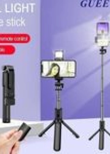 Perche à selfie Bluetooth avec trépied et éclairage