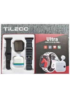 Ultra 8 - Montre Intelligente + Ecouteur Bluetooth - Blanc / Noir