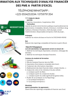 FORMATION AUX TECHNIQUES ANALYSE FINANCIERE EXCEL