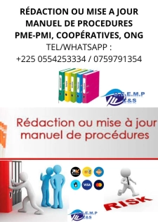 Redaction, ou mise a jour des procedures comptables et administratives