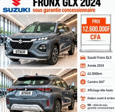 Suzuki FRONX 2024 caméra 360° sous garantie concessionnaire 