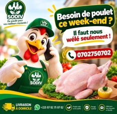 Poulets frais à Angré – Détail et packs