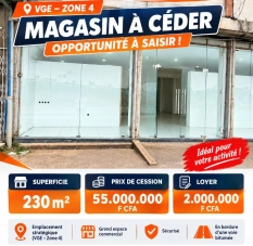 Marcory zone 4 VGE magasin 230m² à céder 