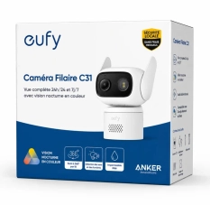 Caméra de Surveillance Neuf Filaire Eufy C31 – Vision Nocturne Couleur 24/7, Suivi IA 360°,