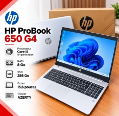 HP ProBook 650 G4 i5 8e gén 8Go 256Go SSD 15,6"